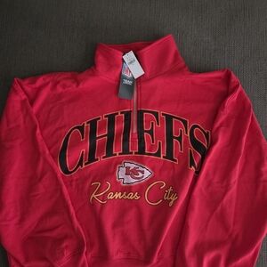 NFL Red Team Apparel Pullover with NFL Shield Tag